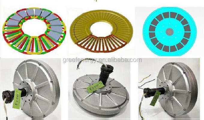 Kernloser Axialfluss-Permanentmagnetgenerator 3-Phasen-Stromerzeugung mit 3 Jahren Garantie 1