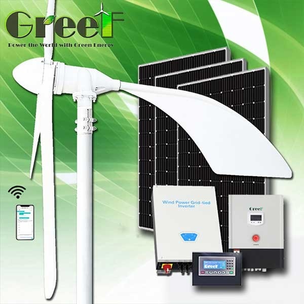 Alternative Energie 3-Phasen-Gitter gebundenes Horizontalachsen-Windturbinen-Stromversorgungssystem 1KW