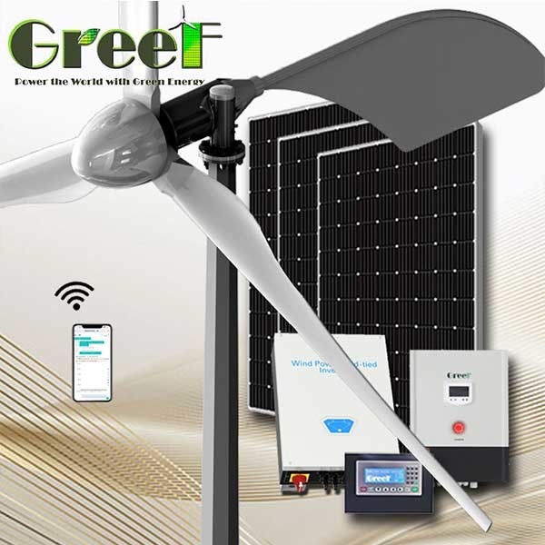 Horizontale Windkraftanlage-Hybridsystem-alternative Energie-Generatoren der Achsen-1KW für Haus