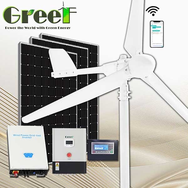 2KW On Grid Energy Kompletter Windgenerator mit horizontaler Achse, hergestellt in China