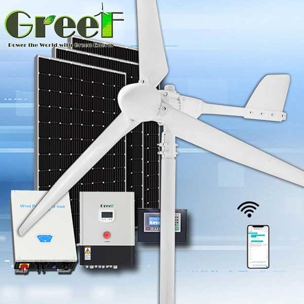 1KW 5KW GREEF Energy Low Noise Horizontalachsen-Windturbinen-Energiesystem-Komplettset