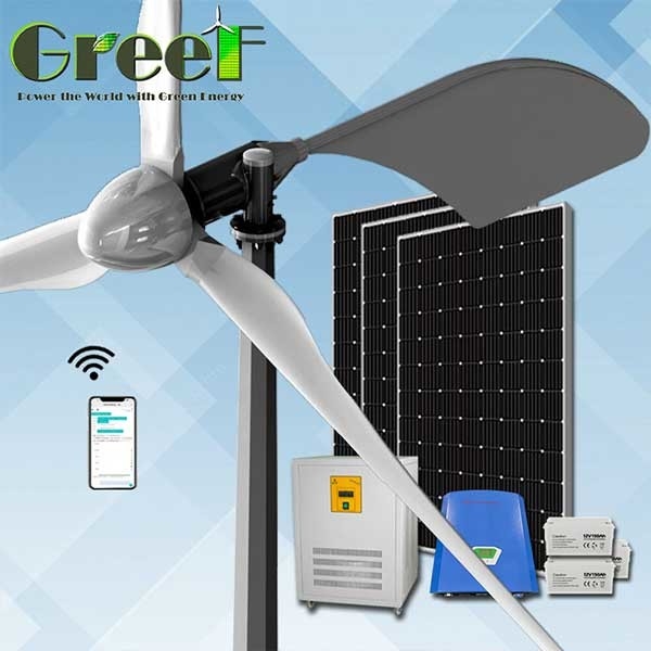 1KW 5KW GREEF Energy Low Noise Horizontalachsen-Windturbinen-Energiesystem-Komplettset