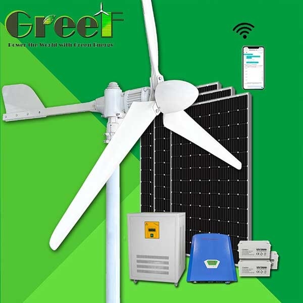1KW 2KW auf Gitter-Energie-horizontaler Achsen-Windkraftanlage für Haupt-/Farm