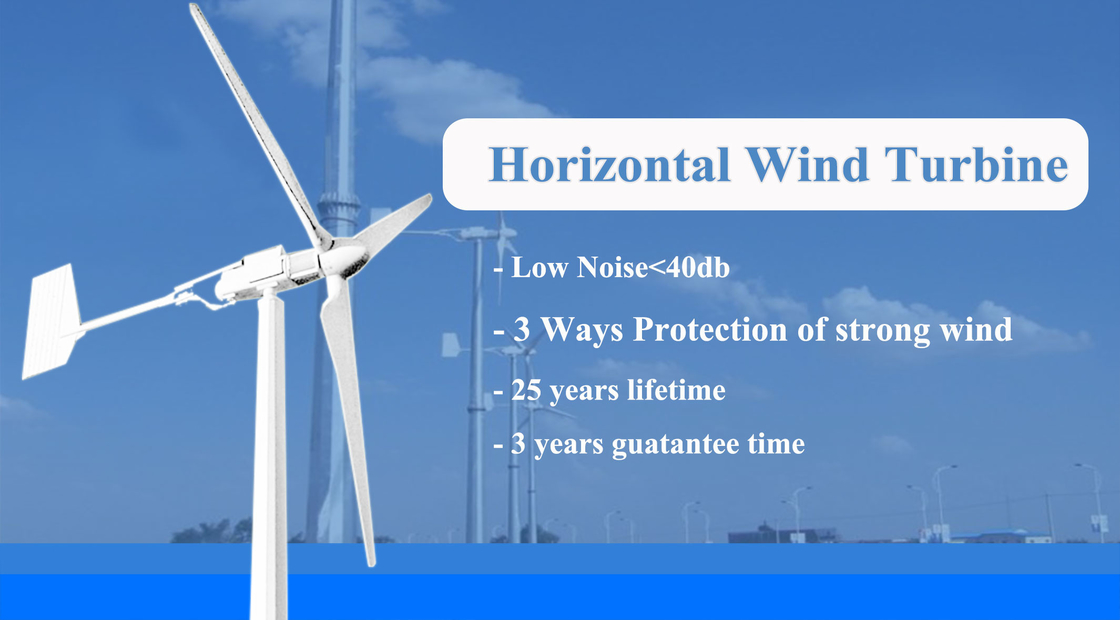 Horizontale Windkraftanlage 3 m/s Anlaufwindgeschwindigkeit und 5-30 kW Nennleistung für industrielle Energieerzeugung