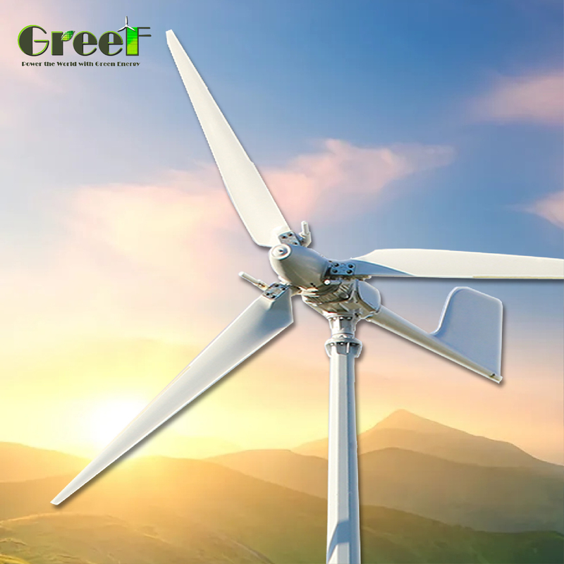 2,5 m/s Anlaufwindgeschwindigkeit Horizontalachse Windturbine für und 120-450VAC Optionale Spannung