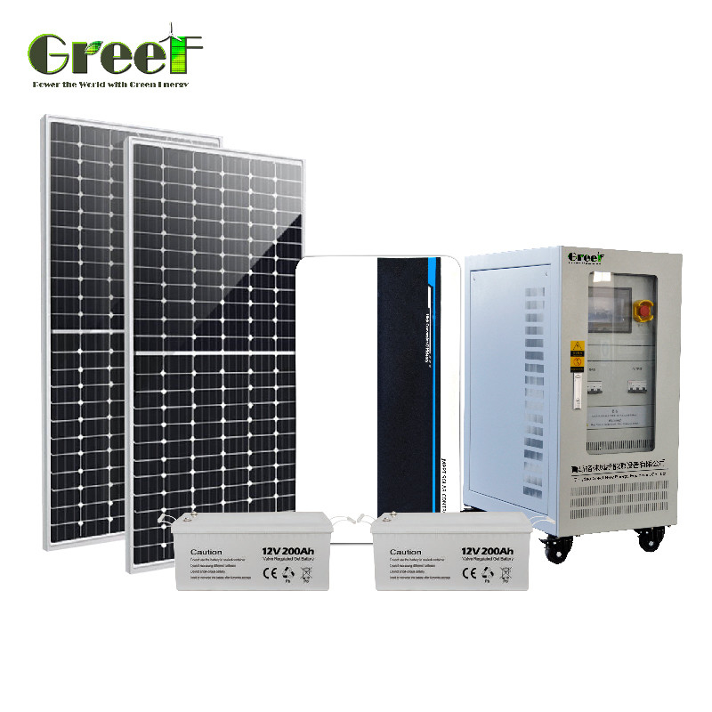 48-240V Ausgangsspannung 5kw Off-Grid-Solarsystem mit Gelbatterie