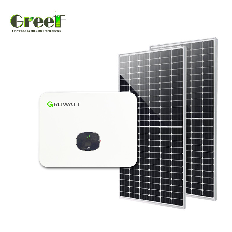 Monokristallines Silizium-Solarpanelsystem 1 kW-100 kW Kapazität mit LCD-Display und Netzmessung