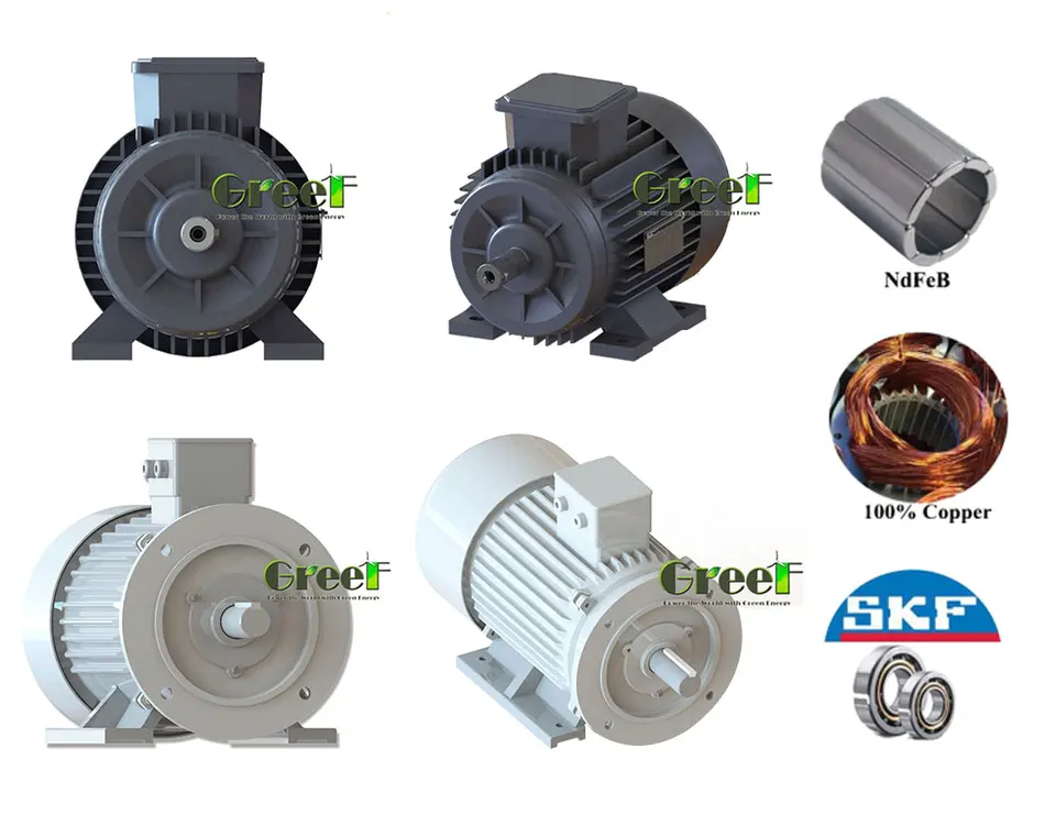 Low Rpm Permanent Magnet Generator kundenspezifisch 5kw 10kw 50kw 200kw mit 3 Jahren Garantie
