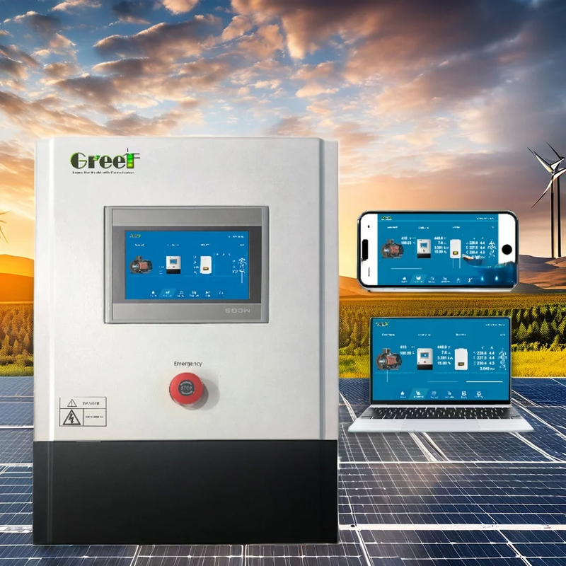 Fortgeschrittene 5kw 750VDC Dreiphasige Netzgebundene Windturbinen-Steuerung Verbesserte Stromerzeugung Kommunikationsoberfläche Bodenfehler