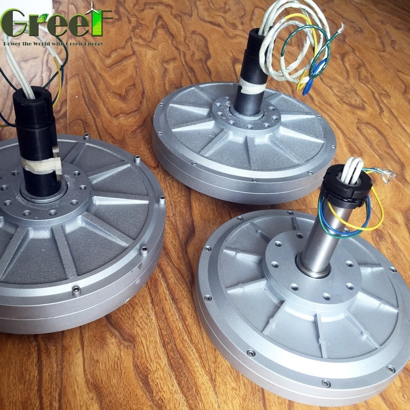 Scheiben-Dauermagnetgenerator 2kw Coreless 3 Phasen-Elektrizitätserzeugung