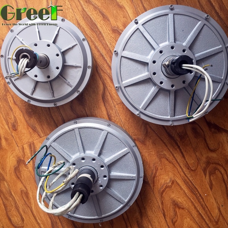 Scheiben-Dauermagnetgenerator 2kw Coreless 3 Phasen-Elektrizitätserzeugung