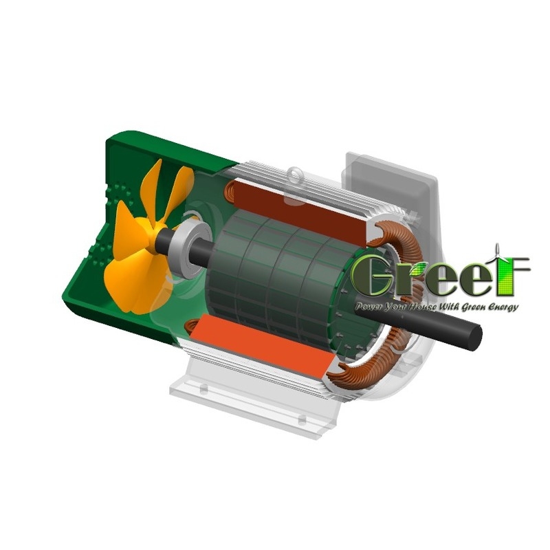 10kW Permanentmagnet-Generator, kundenspezifische Nennspannung, 20 U/min - 3000 U/min, Nennrotation, Heimgebrauch für Windkraftanlage, Wasserturbine