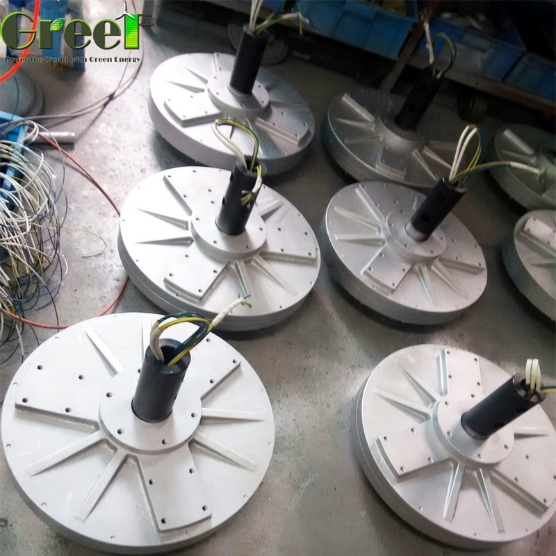 5kw Niedrigumdrehzahl Niedrige Drehgeschwindigkeit Innerer Rotor Außenrotor Permanenter Magnetgenerator Alternator für Windkraftanlagen zu Hause