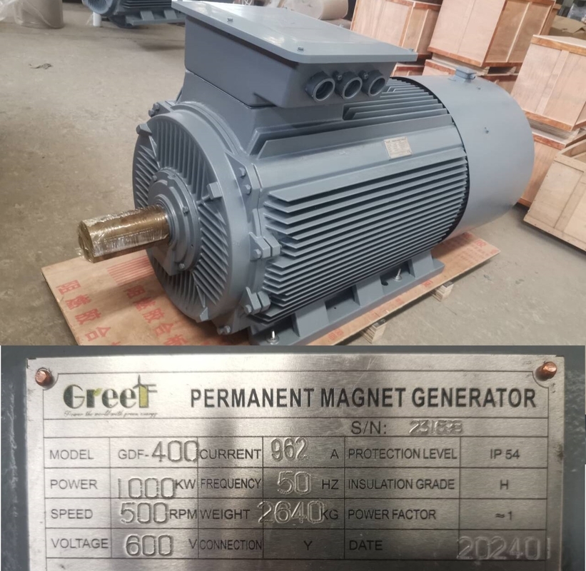 3-Phasen 220V 380V NIEDRIGDREHZAH-PM-Generator für Windkraftanlage 50KW 200KW