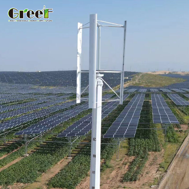 Aluminium Body Copper Wire NdFeB Generator Vertical Axis Wind Turbine with Rated Rotation Speed 130-260RPM and IP54 Protection