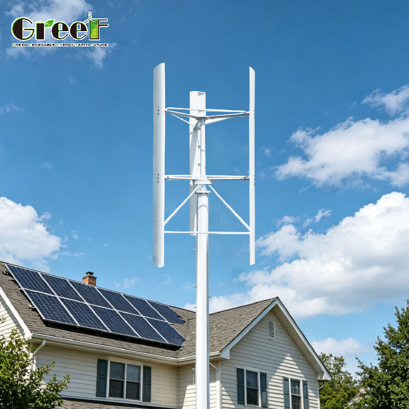 3 Phase Vertical Axis Wind Turbine with Operating Temperature Range 20℃‑60℃ and Rated Power 1KW to 10KW