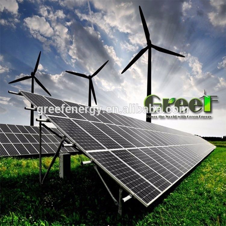 Dachspitze 3 Phasen-horizontales Achsen-Windkraftanlage-Generator-Solarhybridsystem 2KW